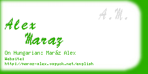 alex maraz business card