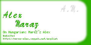 alex maraz business card